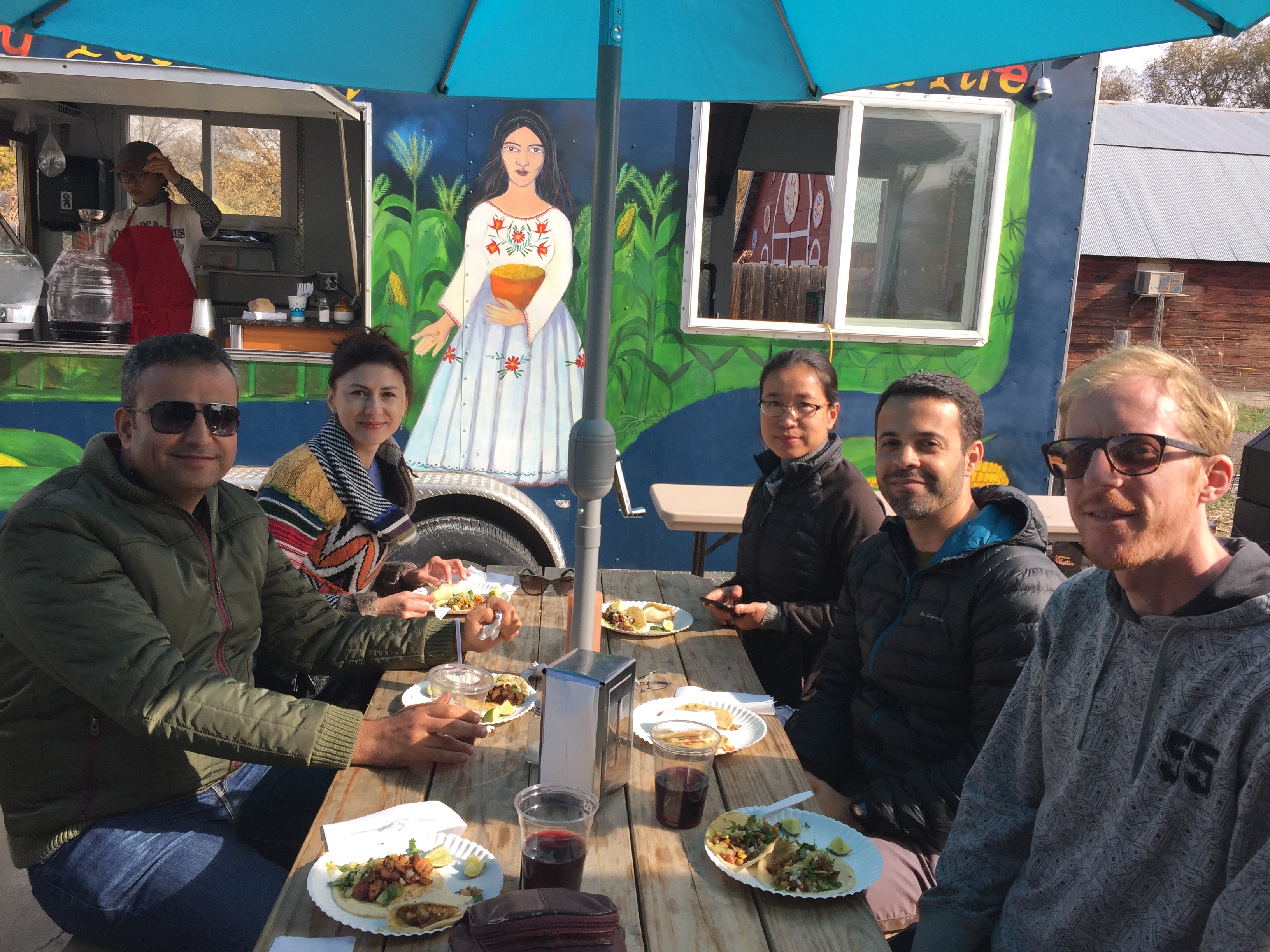 Students at Pepe & Veronica's Taco Truck, 2018